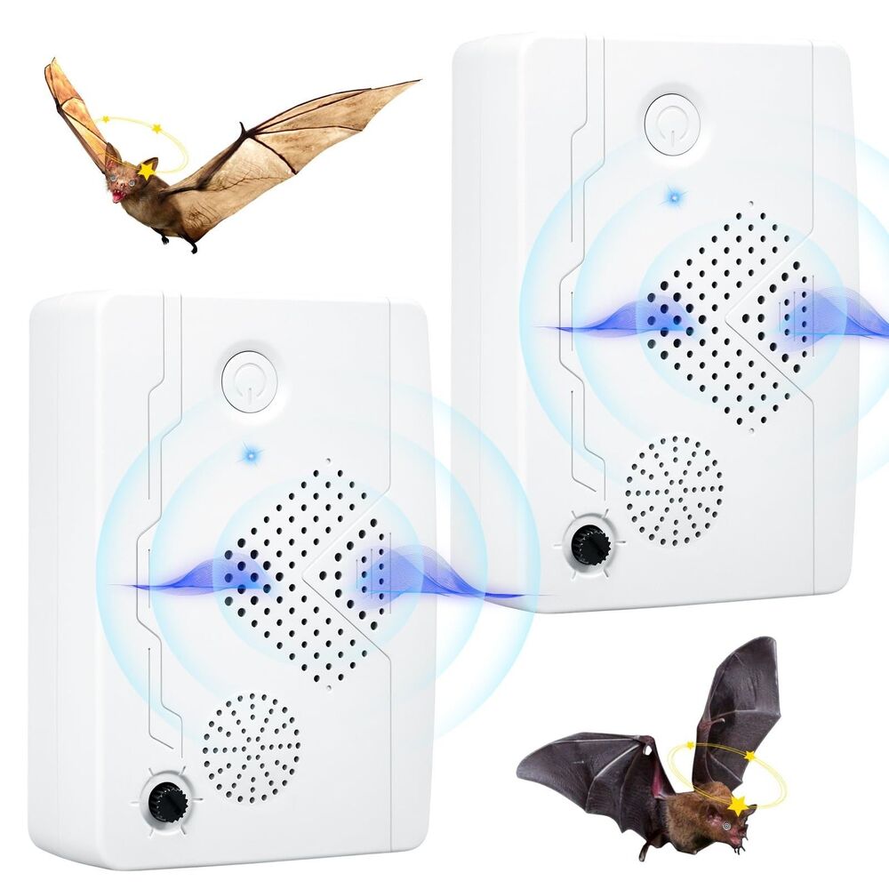 2026 Upgraded Bat Fortress Mini Repeller Indoor Deterrent Adjustable Ultrason...